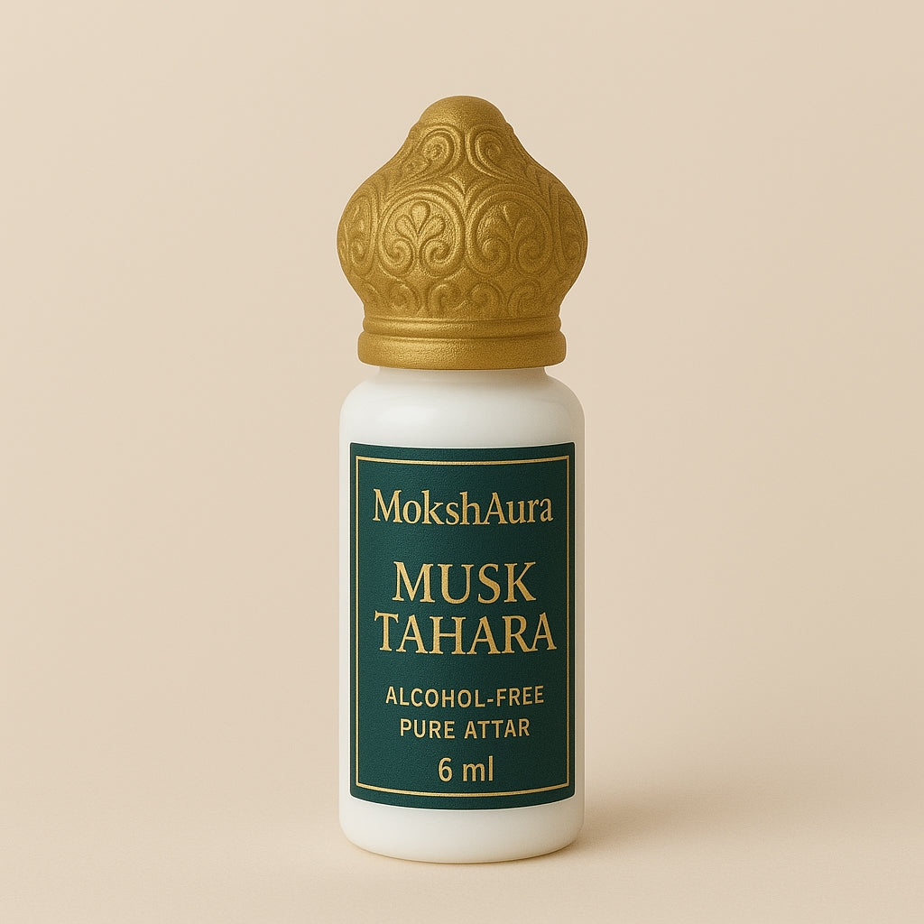 Musk Tahara Attar by MokshAura – Clean White Musk Alcohol-Free Perfume Oil